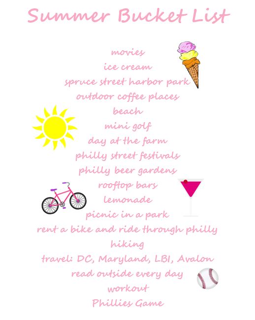 summer bucket list