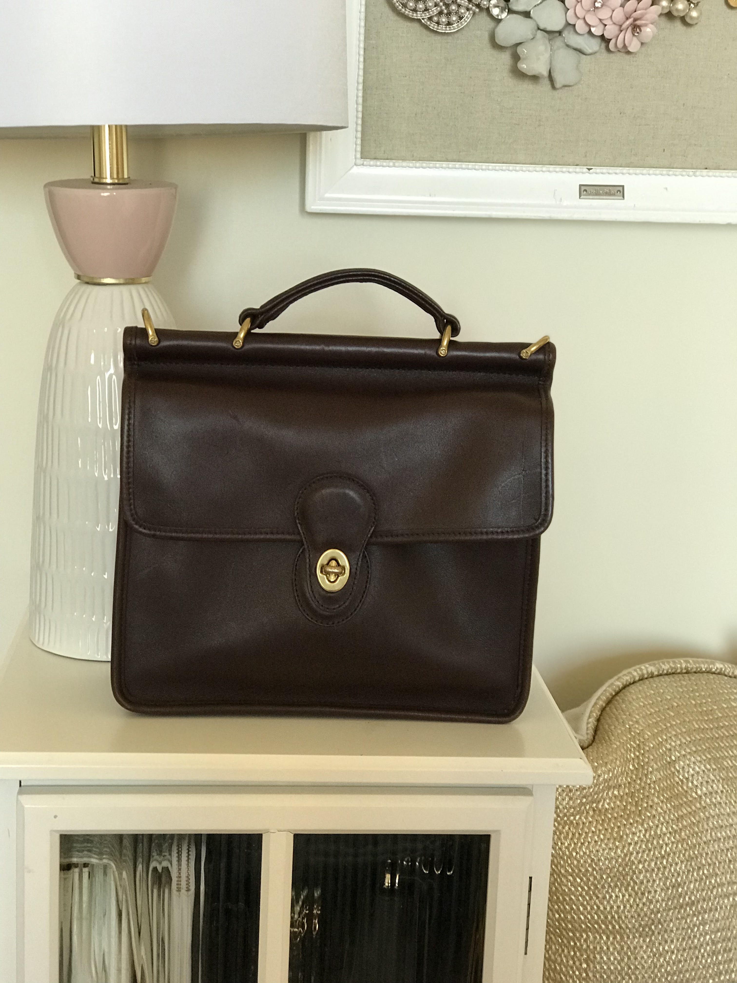 coach court bag british tan